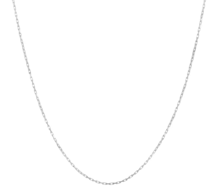 14k White Gold 1.3mm French Cable Chain