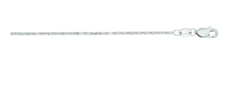 14k White Gold .9mm Diamond Cut Lumina Chain