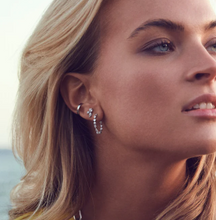Load image into Gallery viewer, Sif Jakobs Rhodium or 18k Yellow Gold Plated Adria Tre Piccolo CZ Pearl Stud Earrings
