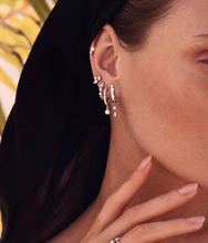 Load image into Gallery viewer, Sif Jakobs Rhodium or 18k Yellow Gold Plated Adria Tre Piccolo CZ Pearl Stud Earrings
