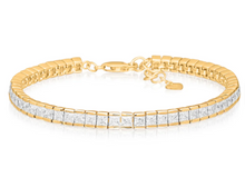 Load image into Gallery viewer, Sif Jakobs Rhodium or 18k Gold Plated Sasso CZ Tennis Bracelet
