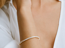 Load image into Gallery viewer, Sif Jakobs Rhodium or 18k Gold Plated Sasso CZ Tennis Bracelet
