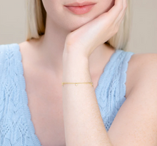 Load image into Gallery viewer, Monte Luna Sterling Silver Rhodium or Gold Plated Lab-Created Diamond Dangle Heart Bolo Bracelet
