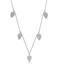 Load image into Gallery viewer, Kelly Waters Floating Leaves Simulated Diamond Necklace
