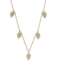 Load image into Gallery viewer, Kelly Waters Floating Leaves Simulated Diamond Necklace
