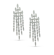 Load image into Gallery viewer, Kelly Waters Large Chandelier Simulated Diamond Earrings
