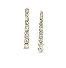 Load image into Gallery viewer, Kelly Waters Gold Vermeil or Sterling Silver Micropave Graduated Drop Earrings
