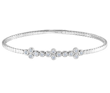Load image into Gallery viewer, Kelly Waters Clustered Bezel Simulated Diamond Flex Bracelet
