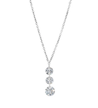Load image into Gallery viewer, Kelly Waters Simulated Diamond Graduating Drop Necklace
