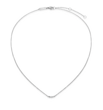 Load image into Gallery viewer, Monte Luna Sterling Silver Rhodium Plated Lab-Created Diamond Petite Row Necklace (SI9695)
