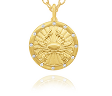 Load image into Gallery viewer, 14k Yellow Gold Diamond Zodiac Pendant
