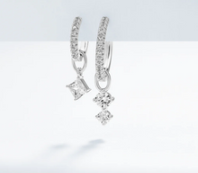 Load image into Gallery viewer, Sif Jakobs Rhodium or Gold Plated Sterling Silver Prong-Set CZ Drop *Single* Earring Charm
