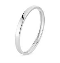 Load image into Gallery viewer, Sif Jakobs Rhodium or 18k Yellow Gold Plated Como Oval Bangle Bracelet
