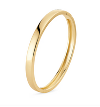 Load image into Gallery viewer, Sif Jakobs Rhodium or 18k Yellow Gold Plated Como Oval Bangle Bracelet
