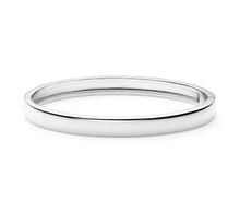 Load image into Gallery viewer, Sif Jakobs Rhodium or 18k Yellow Gold Plated Como Oval Bangle Bracelet
