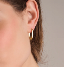 Load image into Gallery viewer, Sif Jakobs 18k Gold Plated Sterling Silver Oblong Hoop Earrings
