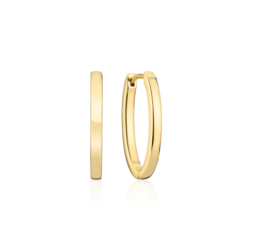 Sif Jakobs 18k Gold Plated Sterling Silver Oblong Hoop Earrings