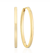 Load image into Gallery viewer, Sif Jakobs 18k Gold Plated Sterling Silver Oblong Hoop Earrings
