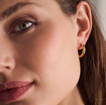 Load image into Gallery viewer, Sif Jakobs 18k Gold Plated Sterling Silver Rounded Hoop Earrings
