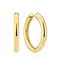 Load image into Gallery viewer, Sif Jakobs 18k Gold Plated Sterling Silver Rounded Hoop Earrings
