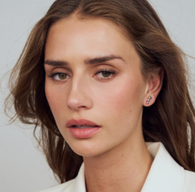 Load image into Gallery viewer, Sif Jakobs Sterling Silver or 18k Yellow Gold Plated Beaded Stud Climber Earrings
