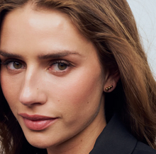 Load image into Gallery viewer, Sif Jakobs Sterling Silver or 18k Yellow Gold Plated Beaded Stud Climber Earrings
