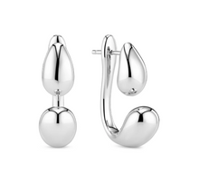 Load image into Gallery viewer, Sif Jakobs Rhodium or 18k Yellow Gold Plated Goccia Due Versatile Earrings
