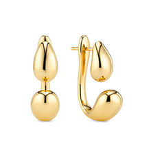 Load image into Gallery viewer, Sif Jakobs Rhodium or 18k Yellow Gold Plated Goccia Due Versatile Earrings

