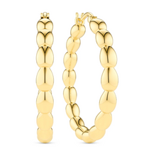 Load image into Gallery viewer, Sif Jakobs Sterling Silver or 18k Yellow Gold Plated Droplet Large Hoop Earrings
