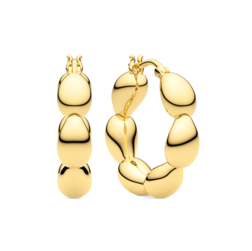 Sif Jakobs Sterling Silver or 18k Yellow Gold Plated Droplet Small Hoop Earrings