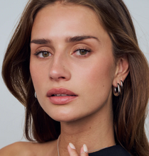 Load image into Gallery viewer, Sif Jakobs Sterling Silver or 18k Yellow Gold Plated Borsa Large Chunky Hoop Earrings
