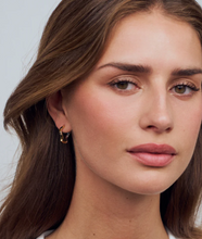 Load image into Gallery viewer, Sif Jakobs Sterling Silver/Gold Plated/Two Tone Wave Medium Hoop Earrings
