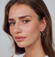 Load image into Gallery viewer, Sif Jakobs Sterling Silver/Gold Plated/Two Tone Wave Large Hoop Earrings
