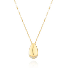 Load image into Gallery viewer, Sif Jakobs Rhodium or 18k Gold Plated Goccia Pave CZ Teardrop Necklace
