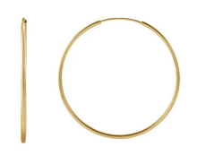 Load image into Gallery viewer, 14k Yellow Gold Endless Hoop Earrings
