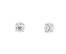 Load image into Gallery viewer, 14k White Gold Lab Grown Diamond Solitaire Stud Earrings
