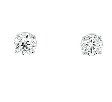 Load image into Gallery viewer, 14k White Gold Lab Grown Diamond Solitaire Stud Earrings
