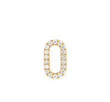 Load image into Gallery viewer, Earscapes - 14k Yellow Gold Petite Diamond Paperclip *Single* Earring Charm (I9238)
