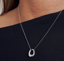 Load image into Gallery viewer, Sif Jakobs Rhodium or 18k Yellow Gold Plated Borsa Piccolo CZ Necklace
