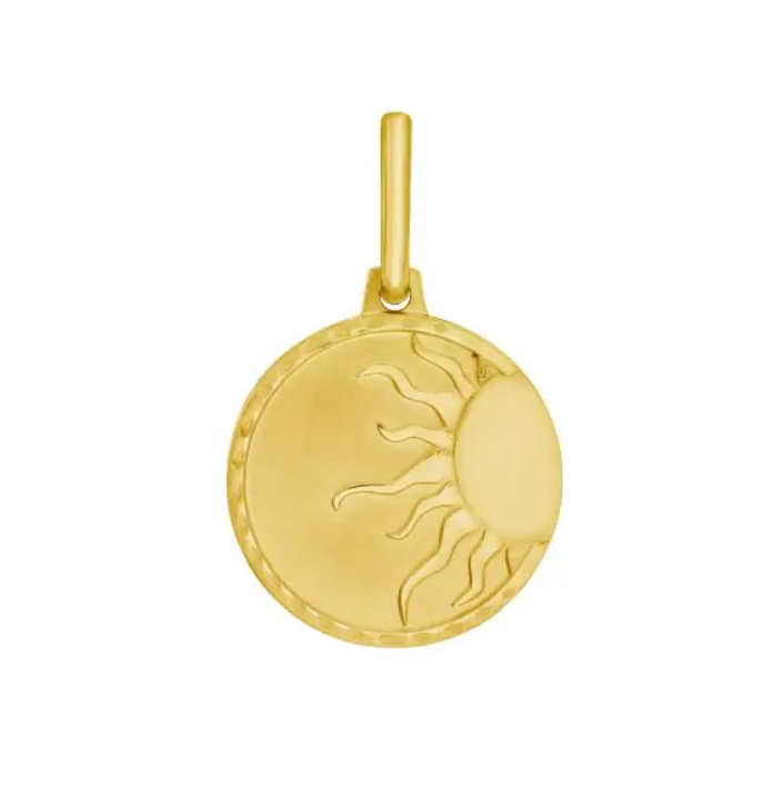 14k Yellow Gold Polished Sun Charm (I9269)