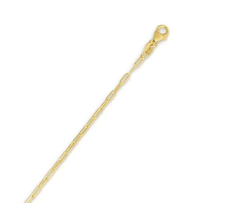 14k Yellow Gold 1.5mm Paperclip Chain