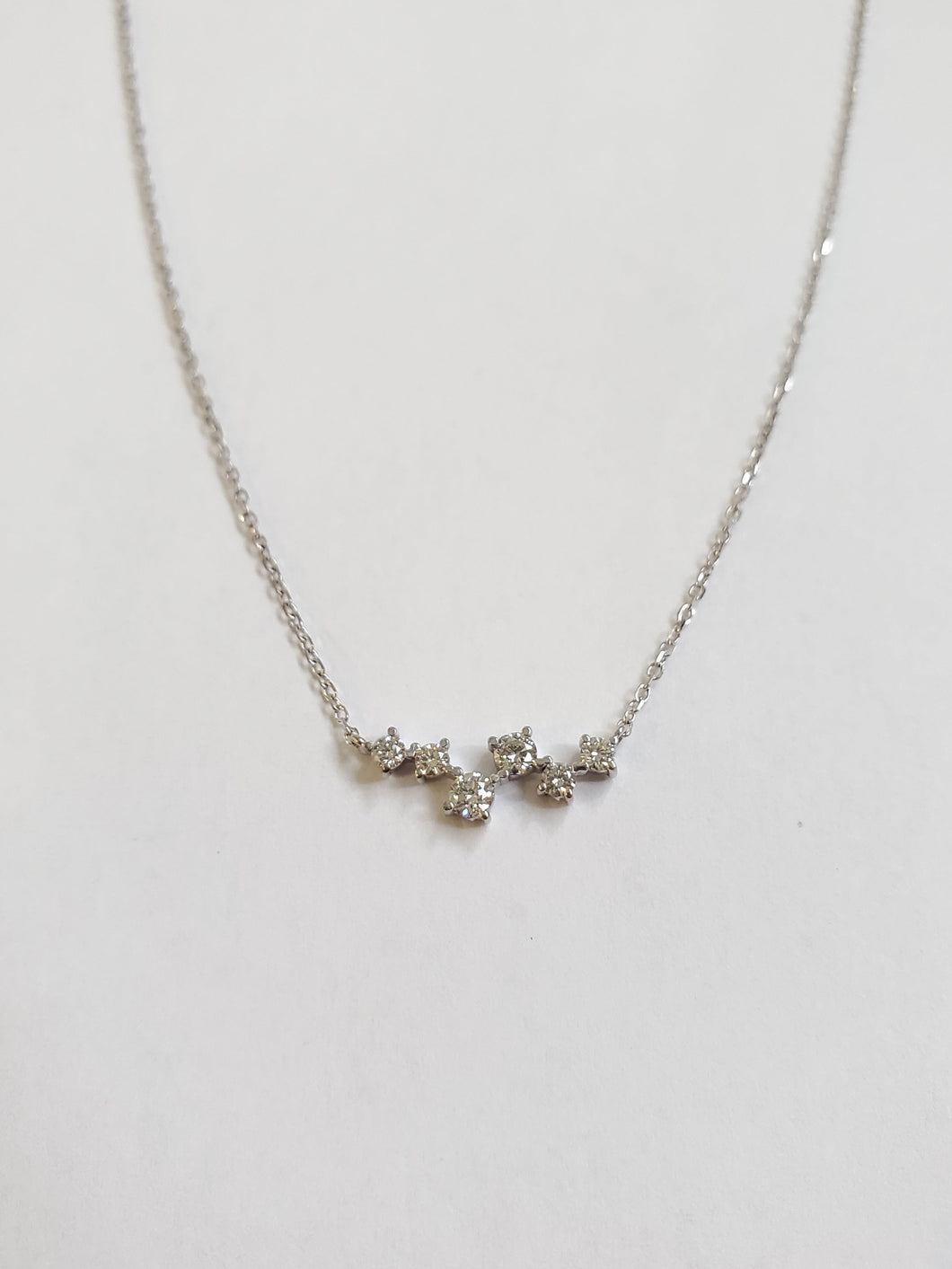 14k Gold Scattered Diamond Necklace