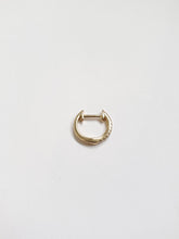 Load image into Gallery viewer, 14k Yellow Gold Diamond Huggie Hoop Earrings (I9857)
