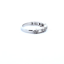 Load image into Gallery viewer, 14k White Gold Baguette &amp; Round Diamond Ring (I1091)
