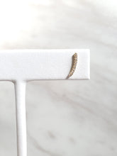 Load image into Gallery viewer, 14k Gold Diamond Curved Stud Earrings
