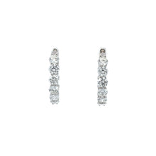 Load image into Gallery viewer, 14k White Gold 2.73ctw Diamond Inside Out Hoop Earrings (I9899)

