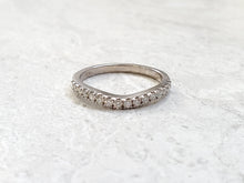 Load image into Gallery viewer, 14k White Gold Curved Diamond Band (I9793)
