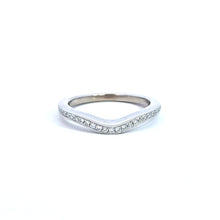 Load image into Gallery viewer, 14k White Gold Diamond Curved Band (I439)
