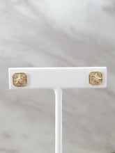 Load image into Gallery viewer, 14k Yellow Gold Pave Diamond Square Star Journey Stud Earrings (I9748)
