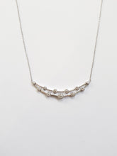 Load image into Gallery viewer, 14k Gold Bezel Set Diamond Curved Double Smile Necklace
